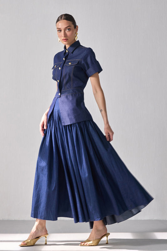 Denim Safari Skirt