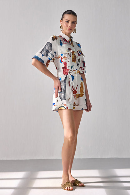 Rhea Madan In Our Bourbon Romper