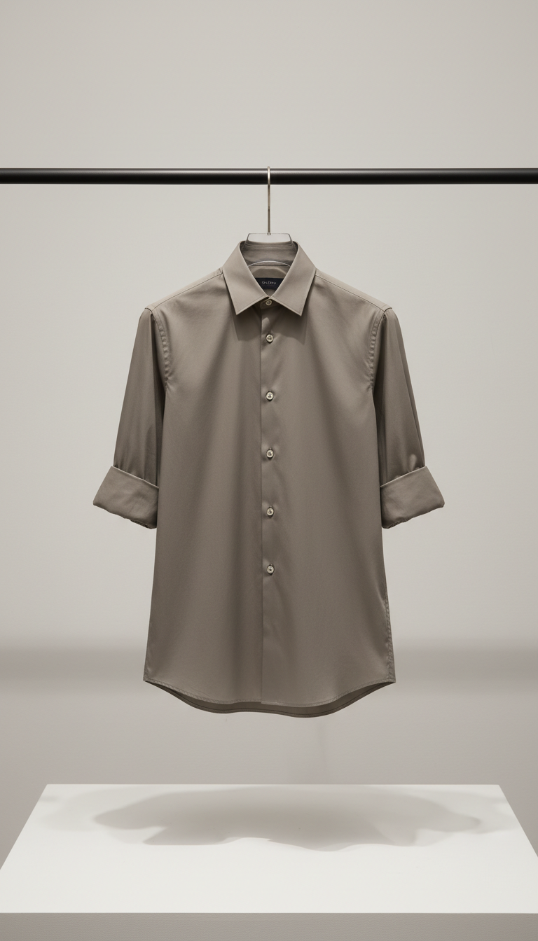 Cotton Overshirt With Matte Buttons