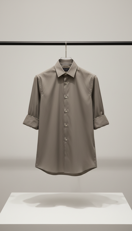 Cotton Overshirt With Matte Buttons